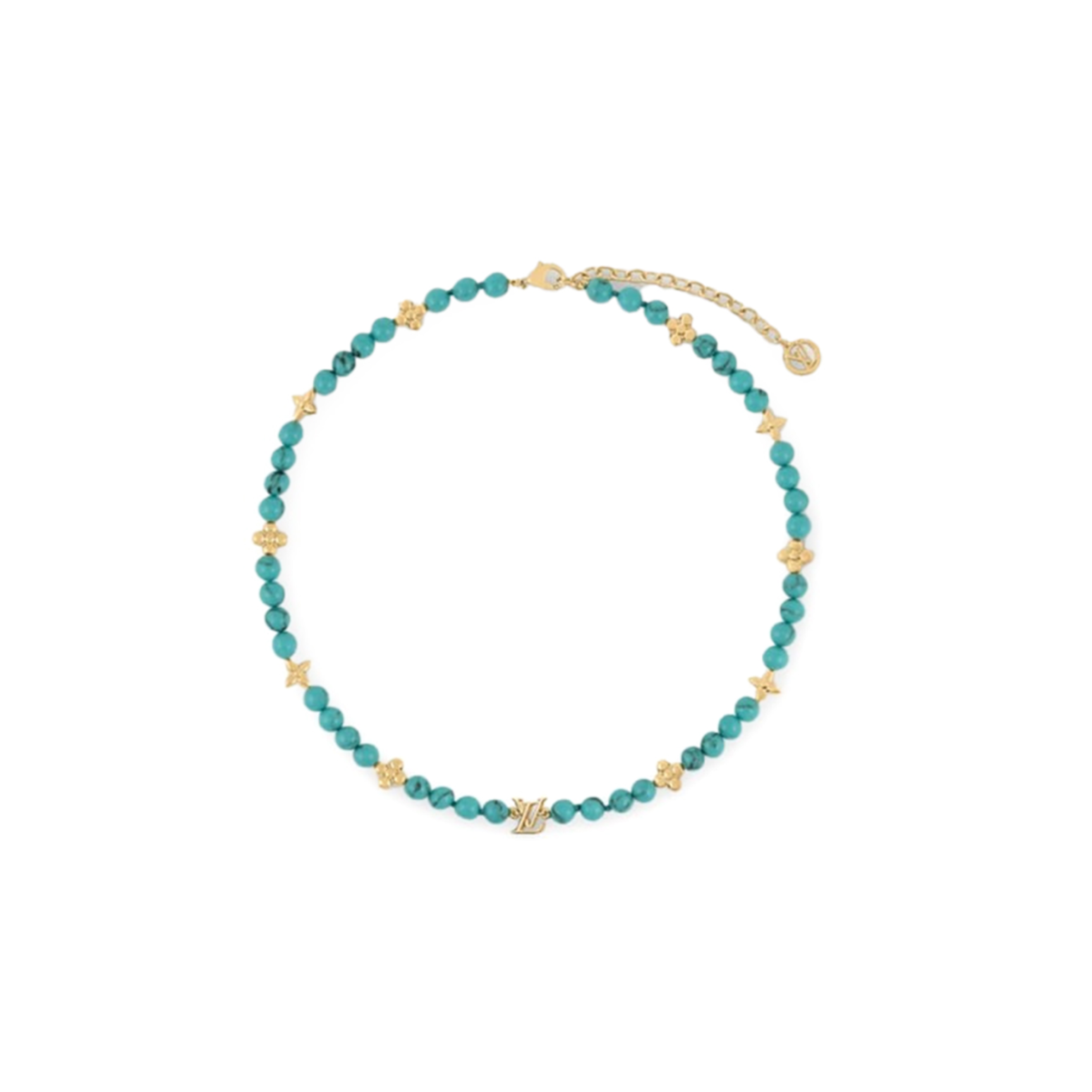 l0vis Vvtt0n lv stones necklace turquoise